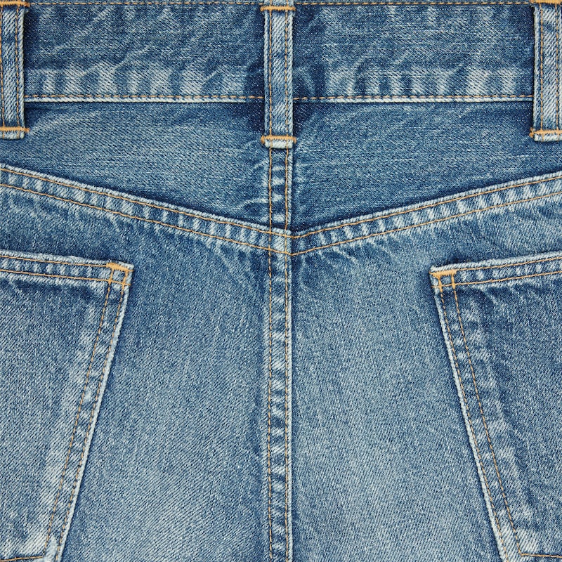 pantaloncini da skate in denim lavaggio cielo elettrico