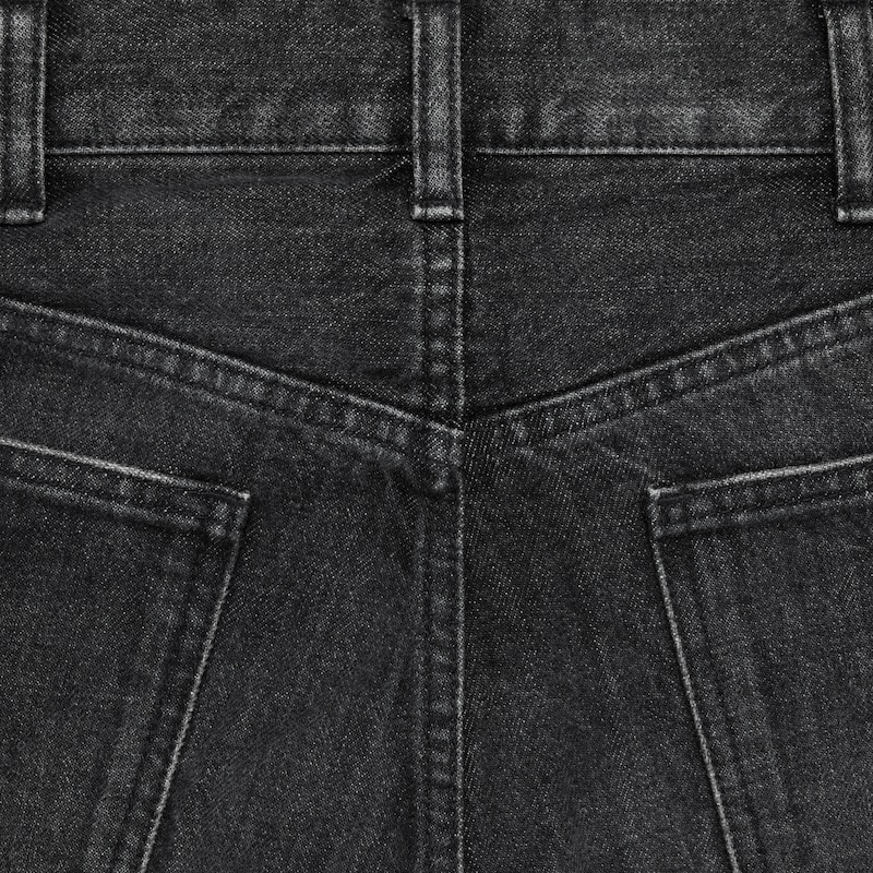 jeans wesley in denim nero con lavaggio ice wash