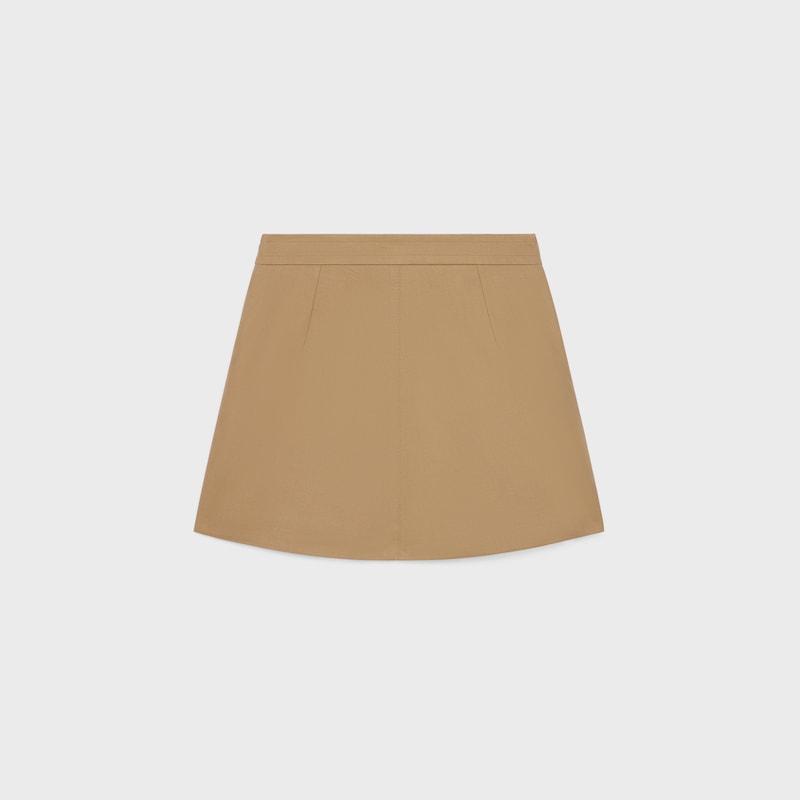 gonna corta in gabardine di cotone