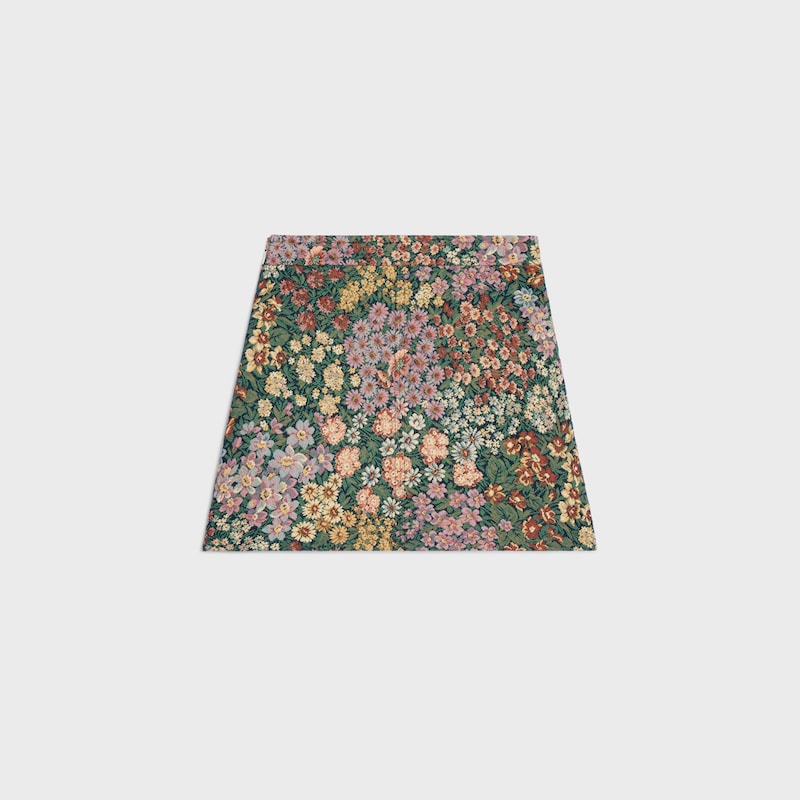 minigonna in jacquard di cotone