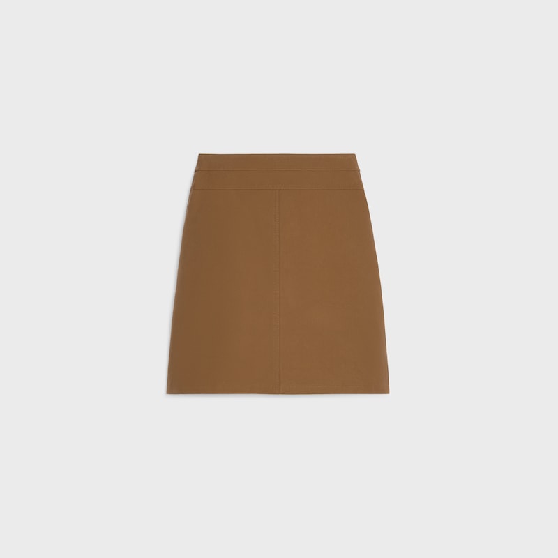 gonna corta in twill di cotone
