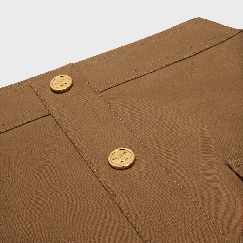 gonna corta in twill di cotone