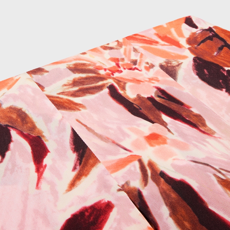 gonna plissettata in crepe de chine