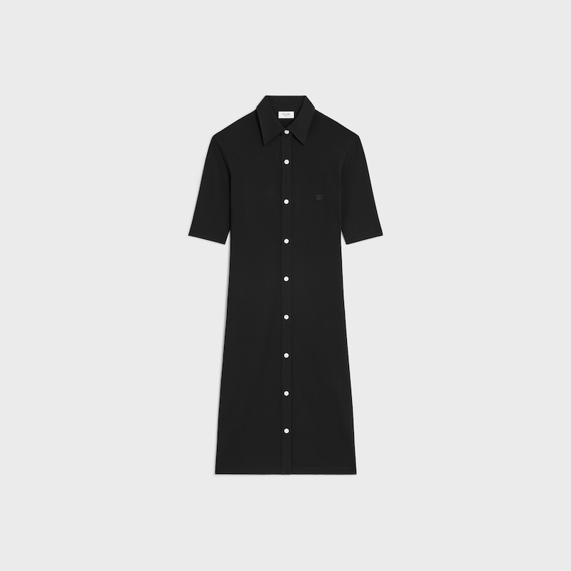 abito camicia in jersey di viscosa