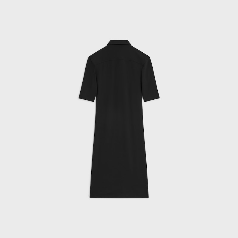 abito camicia in jersey di viscosa
