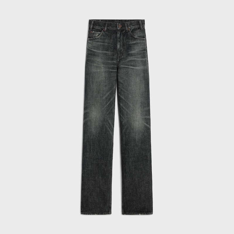 jeans kitty in denim nero lavato con risciacquo