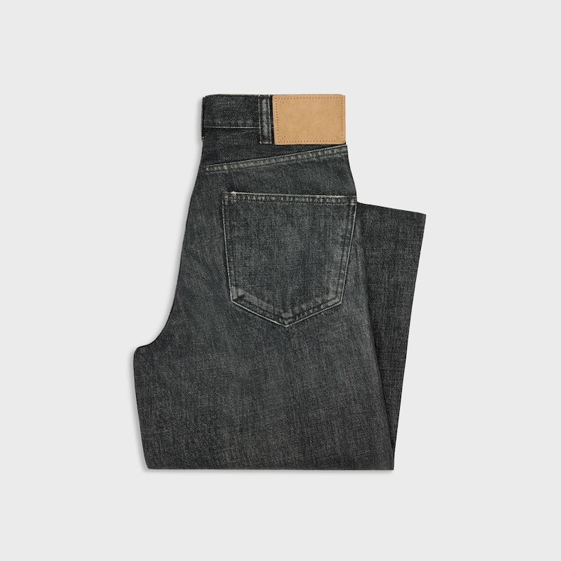 jeans kitty in denim nero lavato con risciacquo