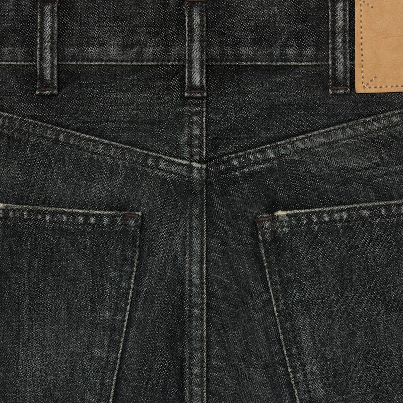 jeans kitty in denim nero lavato con risciacquo