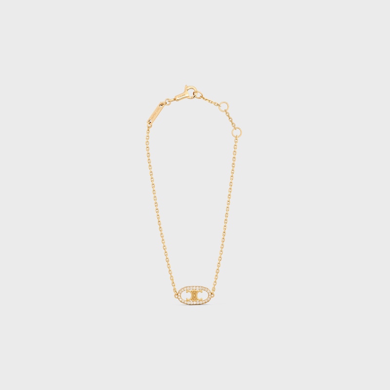 bracciale maillon triomphe in oro giallo e diamanti