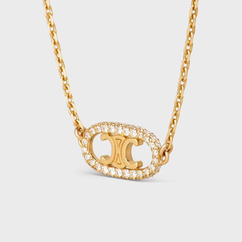 bracciale maillon triomphe in oro giallo e diamanti