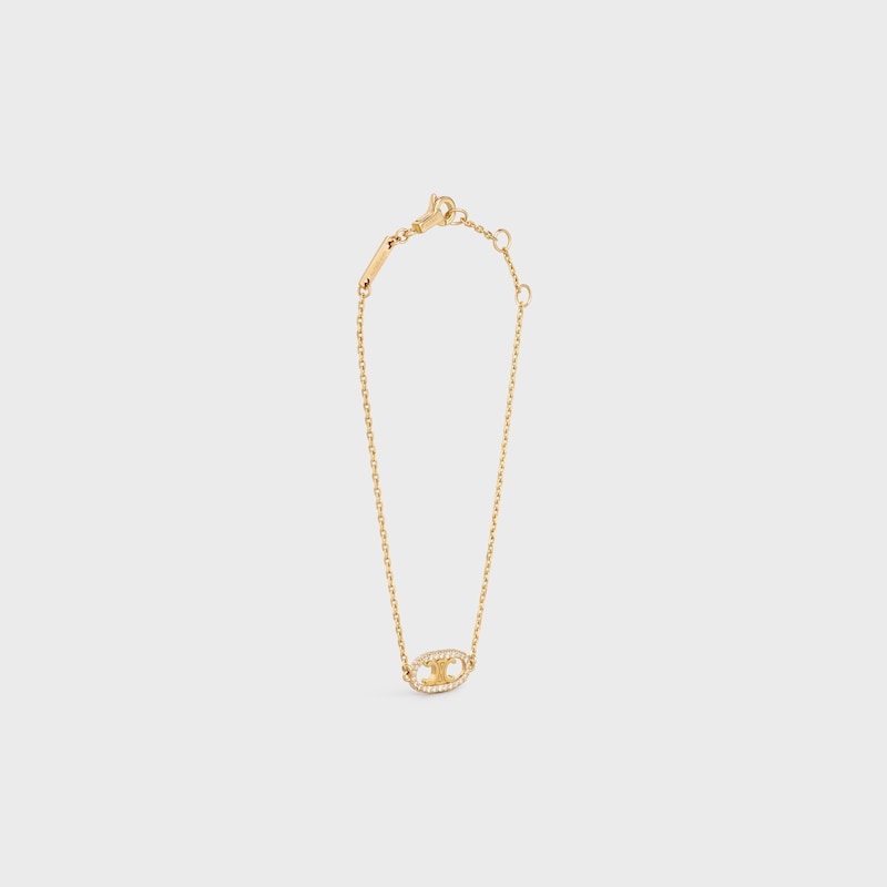 bracciale maillon triomphe in oro giallo e diamanti
