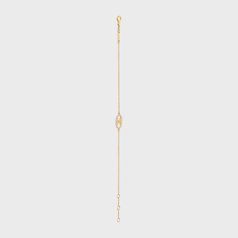 bracciale maillon triomphe in oro giallo e diamanti