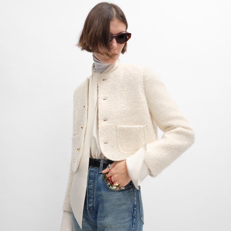 giacca icone in cashmere e lana natteacute