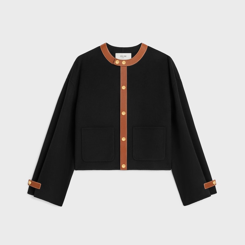 giacca cardigan in cashmere double face