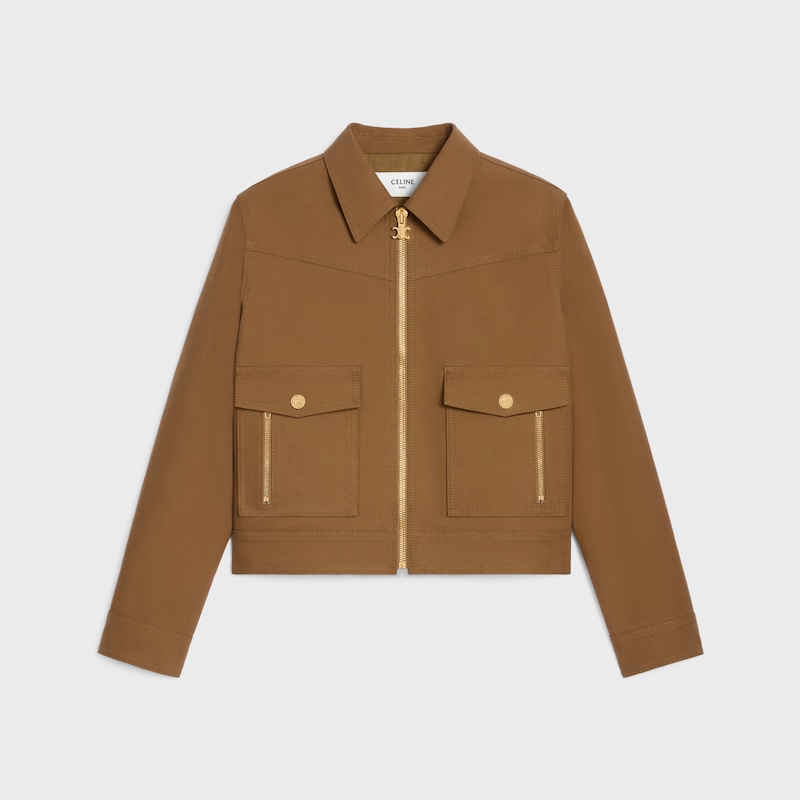 giacca western in twill di cotone