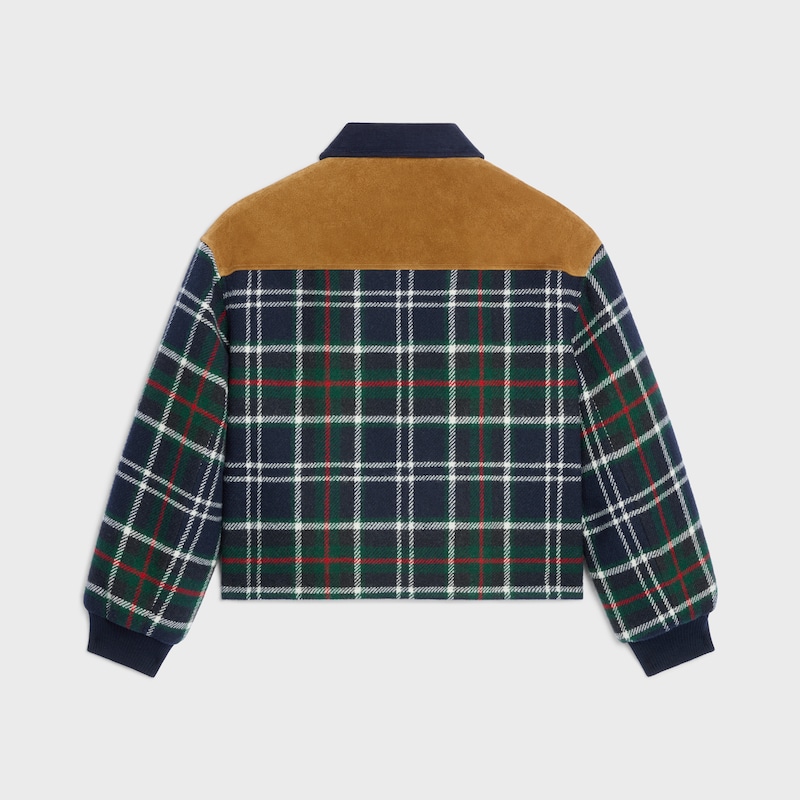 giubbotto blouson triomphe in lana tartan