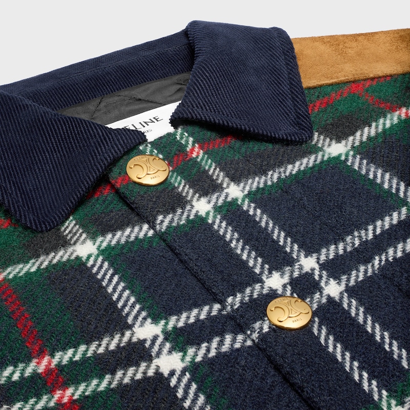 giubbotto blouson triomphe in lana tartan
