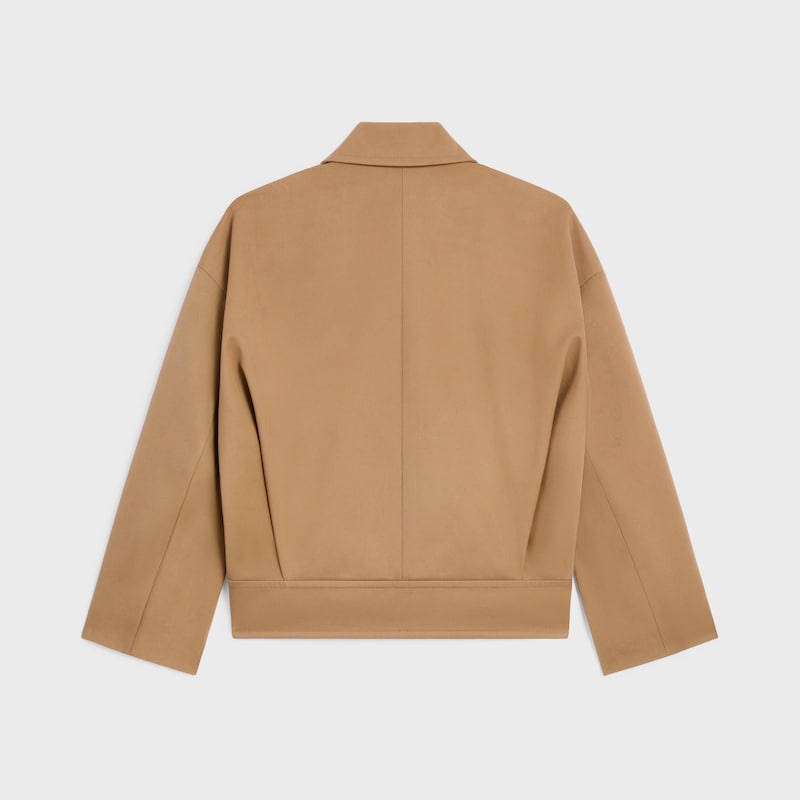 giacca in gabardine di cotone e lana