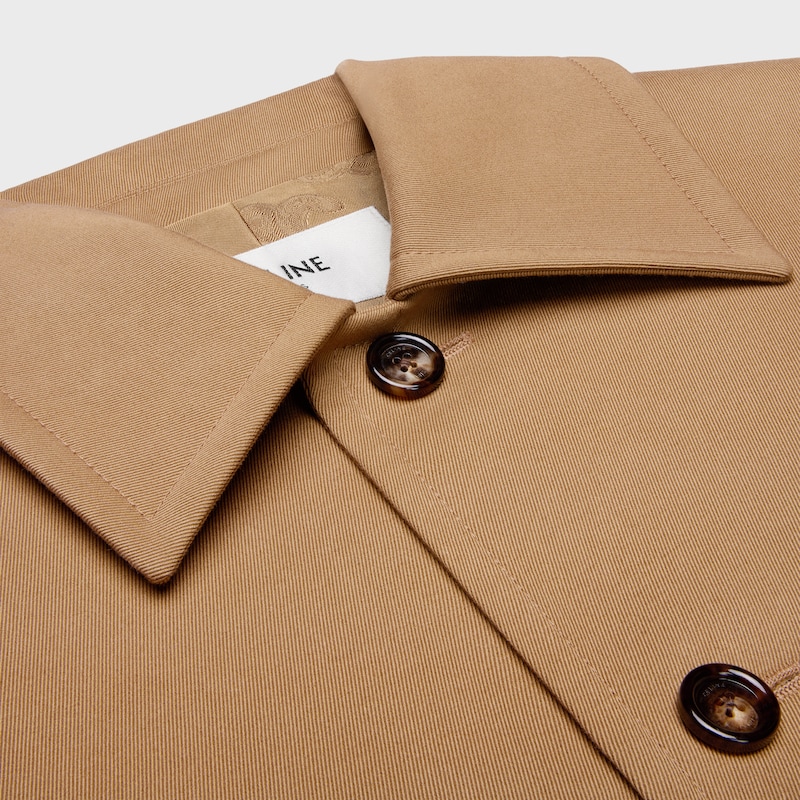 giacca in gabardine di cotone e lana