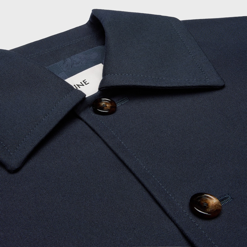 giacca in gabardine di cotone e lana