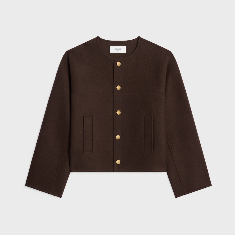 giacca cardigan in cashmere double face