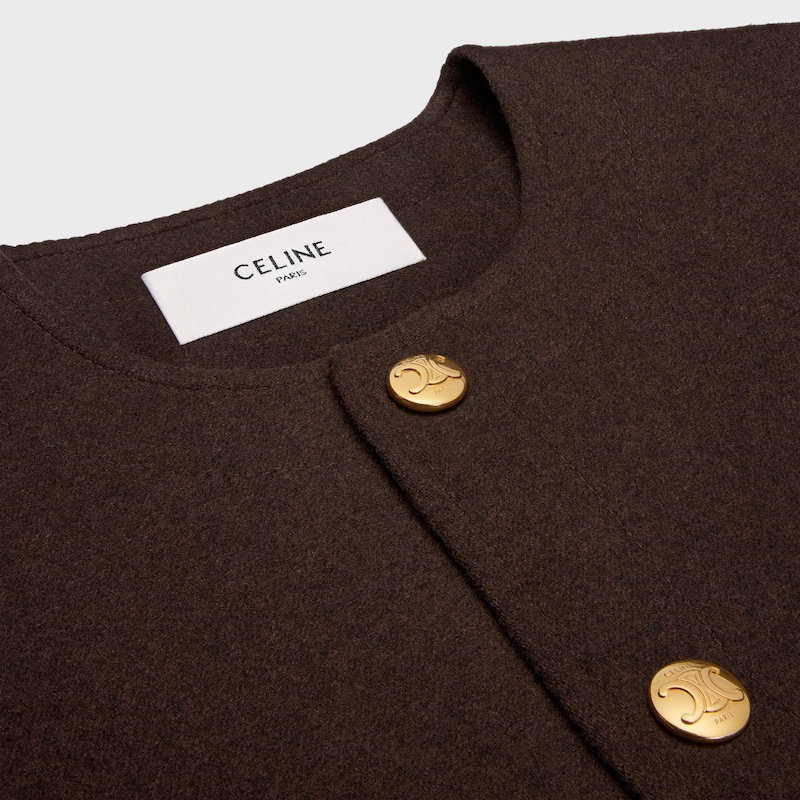 giacca cardigan in cashmere double face