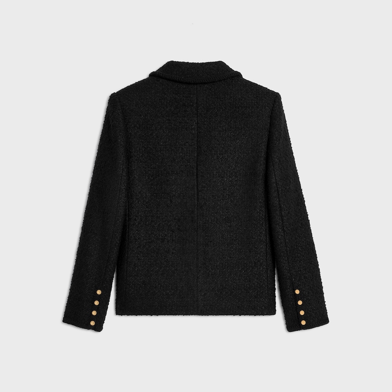 giacca chasseur in cashmere bouclette natte