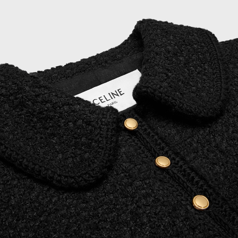 giacca chasseur in cashmere bouclette natte