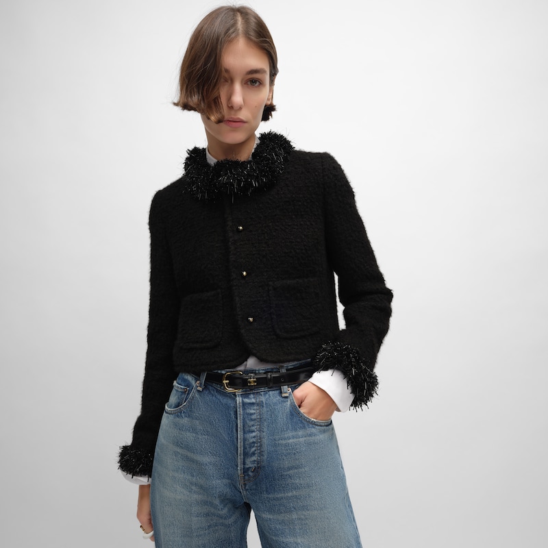 giacca chelsea in cashmere e lana natteacute