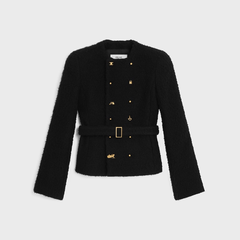 giacca in cashmere e lana natteacute