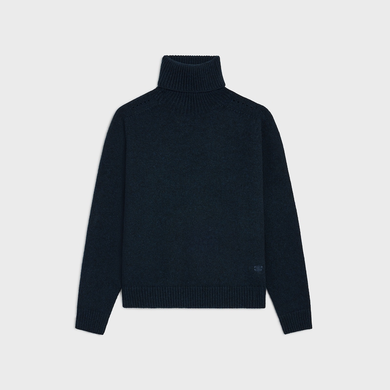 maglione a collo alto in cashmere senza cuciture