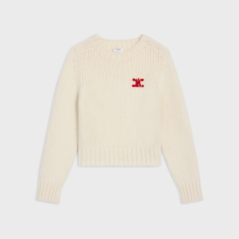 maglione girocollo in cashmere e seta