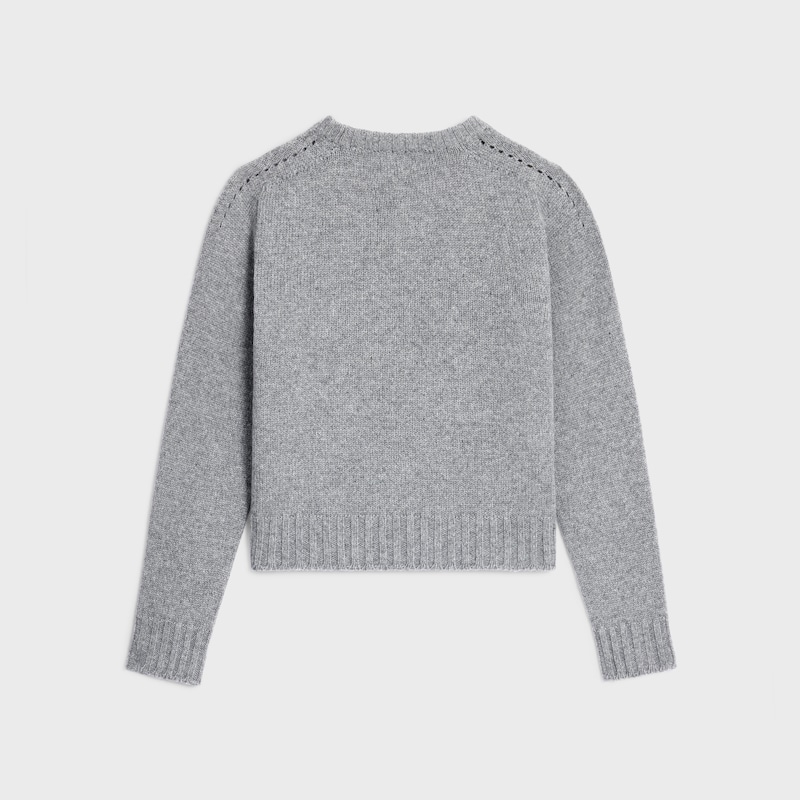 maglione girocollo in cashmere senza cuciture
