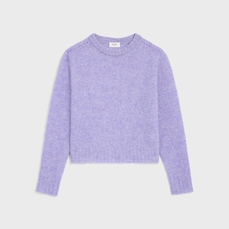 maglione girocollo in lana shetland