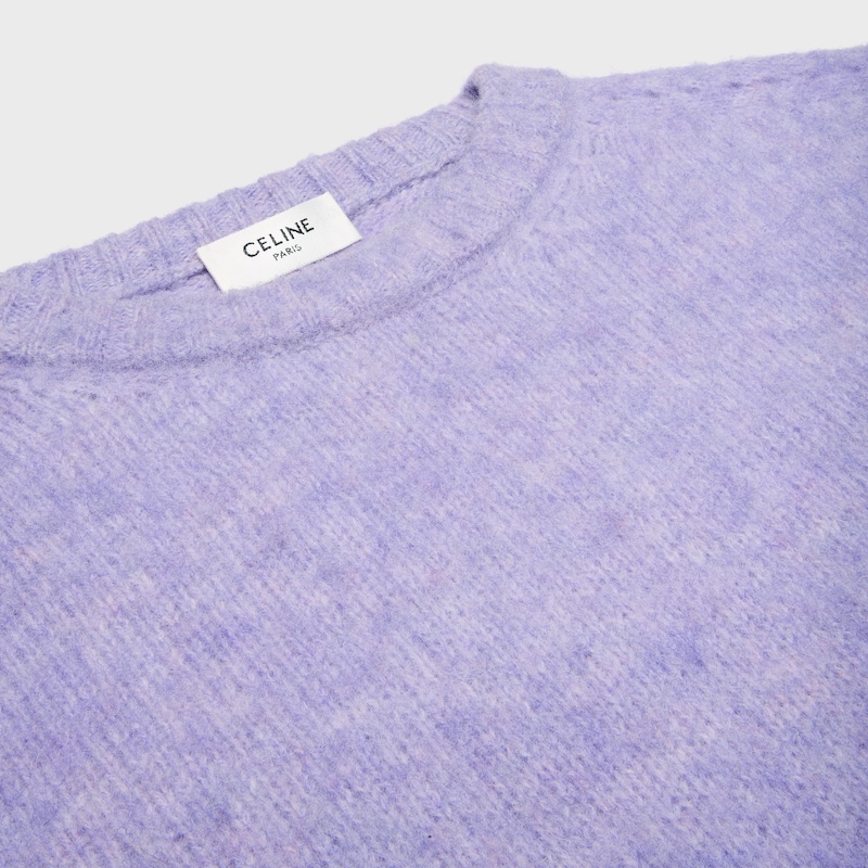 maglione girocollo in lana shetland