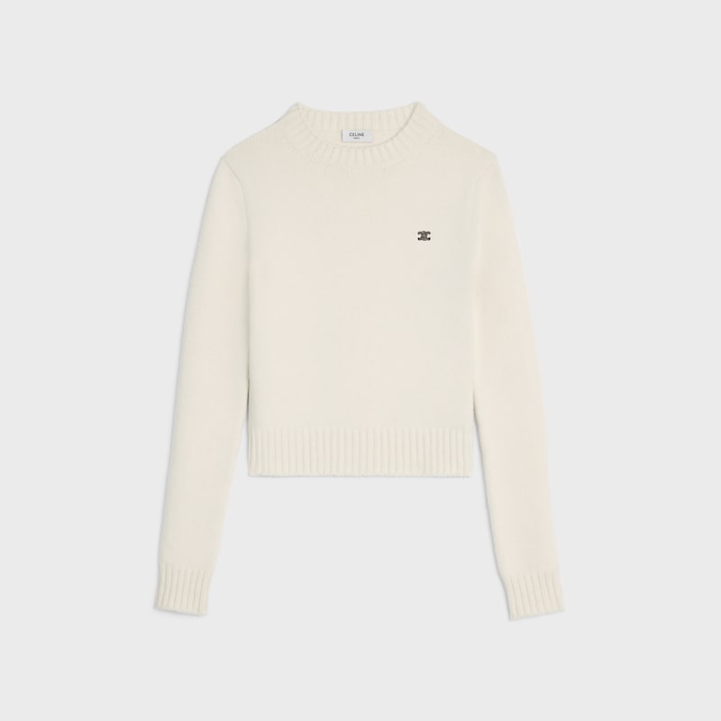 maglione girocollo in lana e cashmere