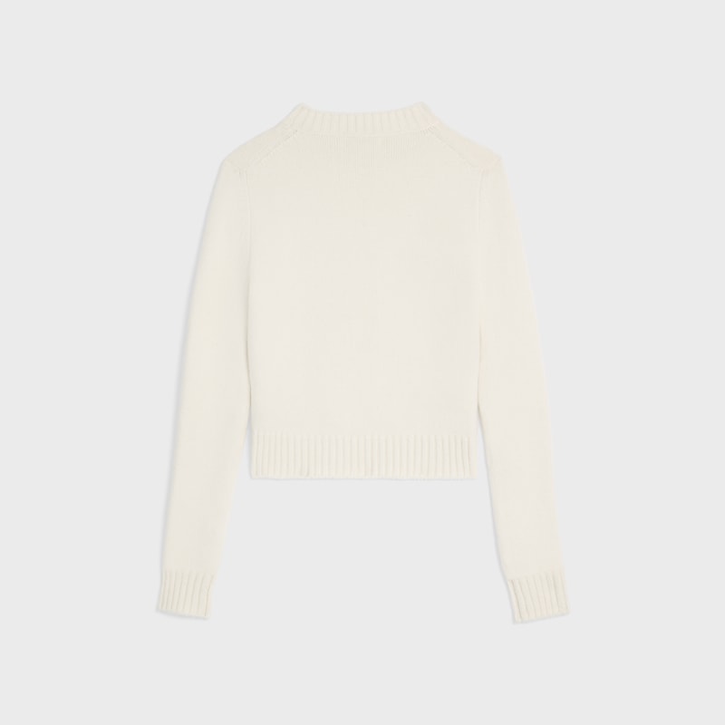 maglione girocollo in lana e cashmere