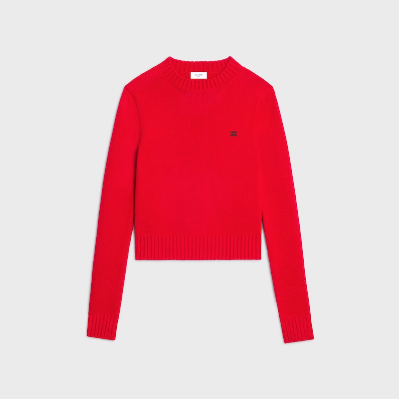 maglione girocollo in lana e cashmere