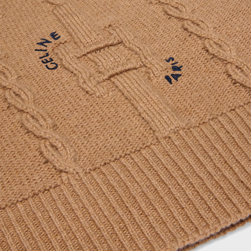 maglione girocollo in cashmere con catene