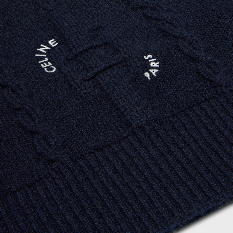 maglione girocollo in cashmere con catene