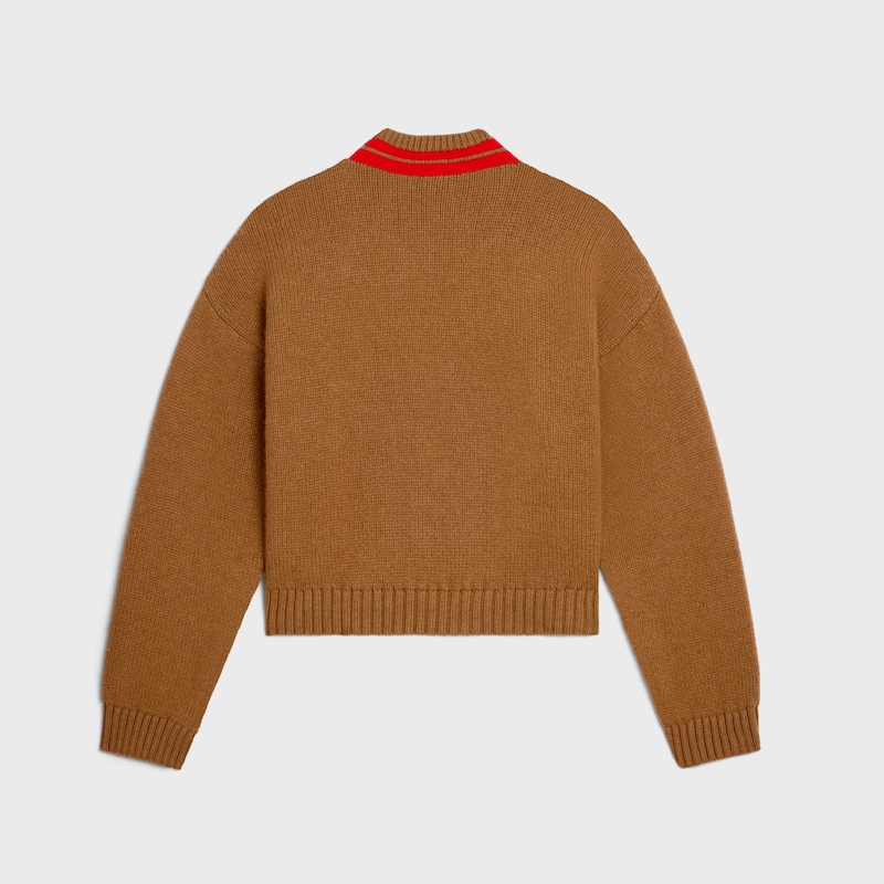 maglione con scollo a v in cashmere