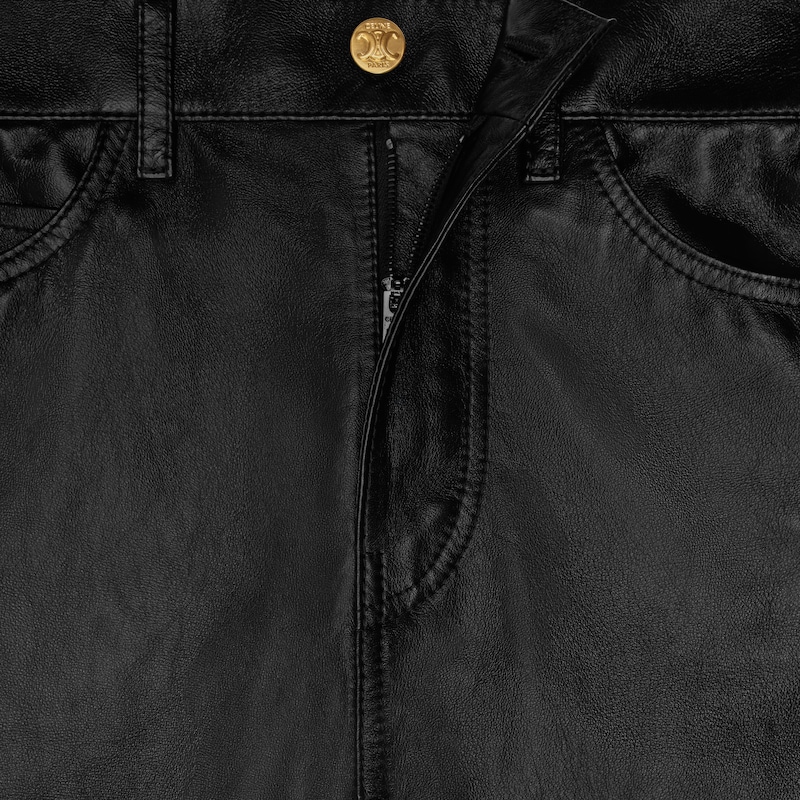 jeans lulu in morbida pelle di agnello