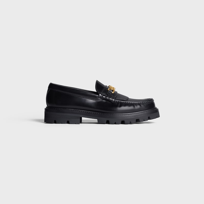 mocassino celine margaret con catena triomphe in toro lucido