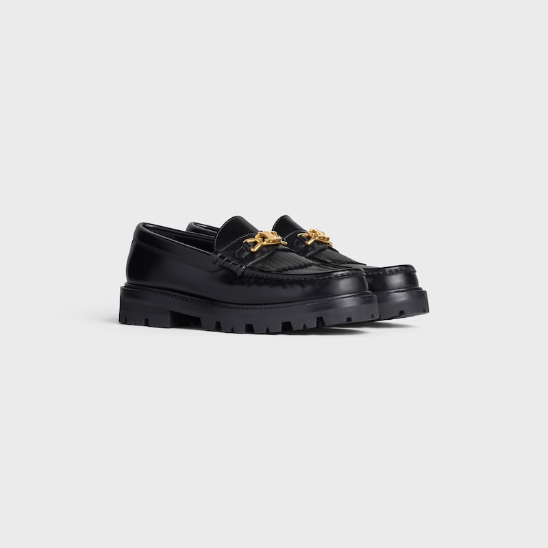mocassino celine margaret con catena triomphe in toro lucido