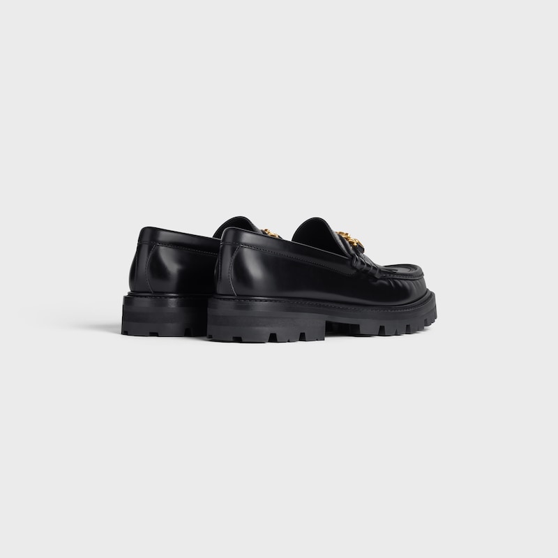 mocassino celine margaret con catena triomphe in toro lucido