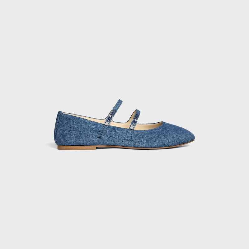 les ballerines celine doppio cinturino in denim