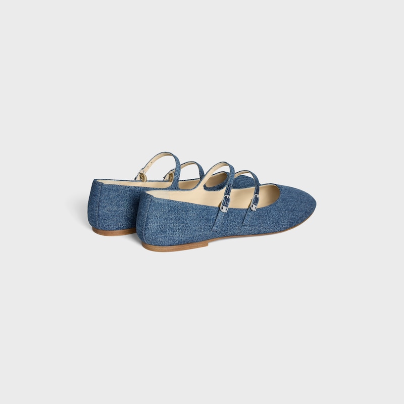 les ballerines celine doppio cinturino in denim