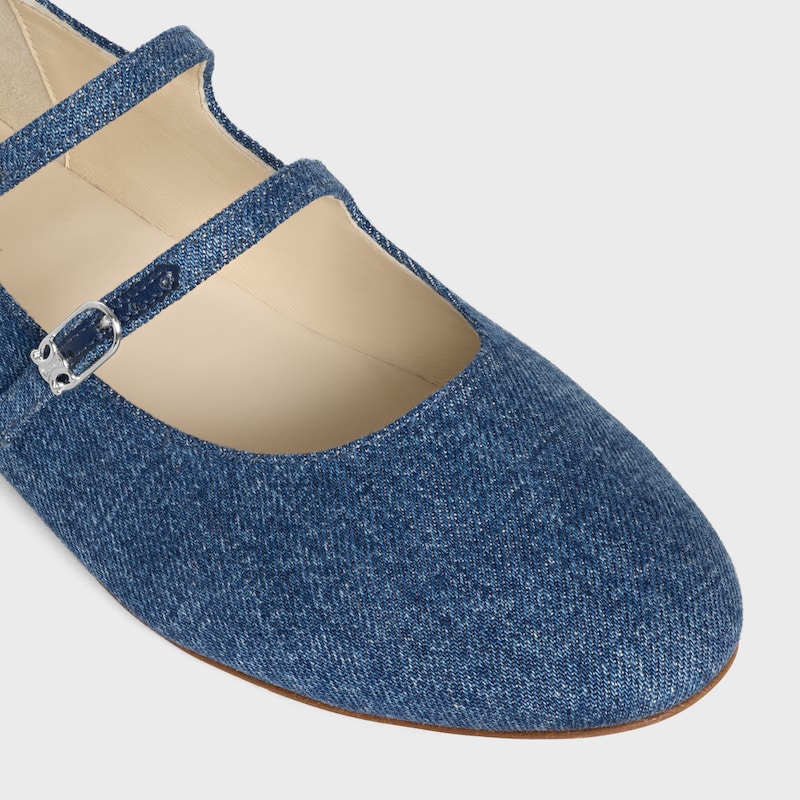 les ballerines celine doppio cinturino in denim