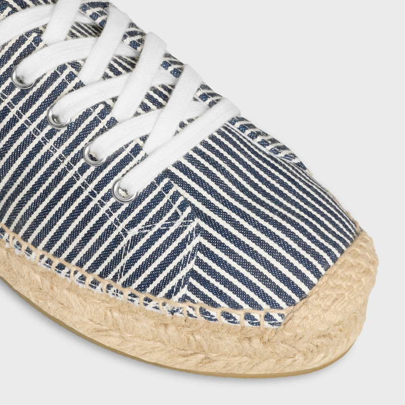 les espadrilles celine lace-up in tela oshkosh e pelle di vitello