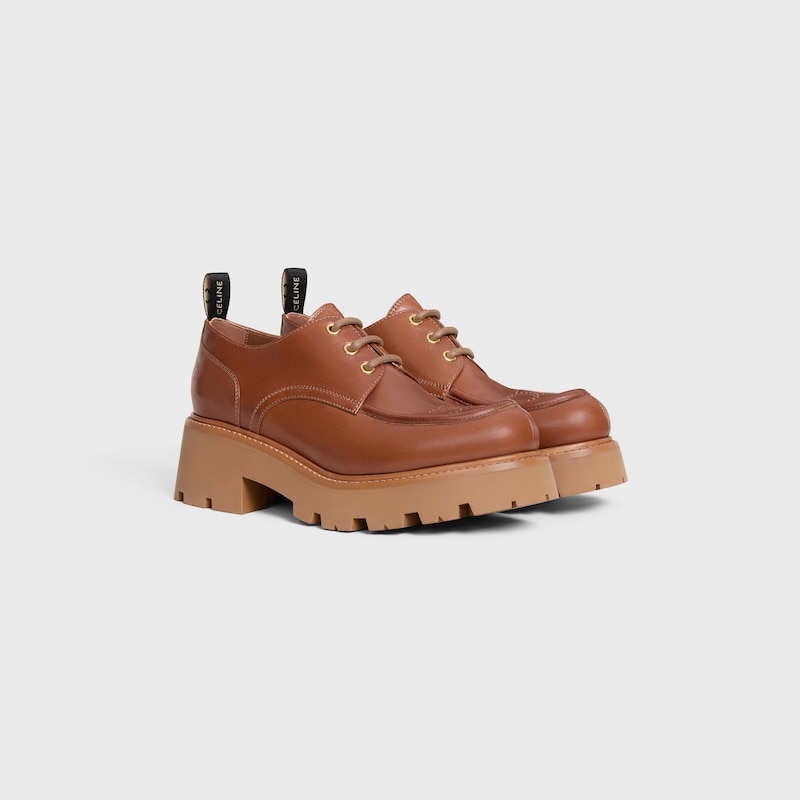 scarpe derbies celine triomphe in pelle di vitello